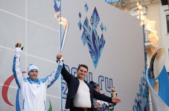 Paralympic Torch Relay. Sochi. Day 2