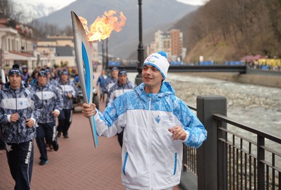 Paralympic Torch Relay. Sochi. Day 2