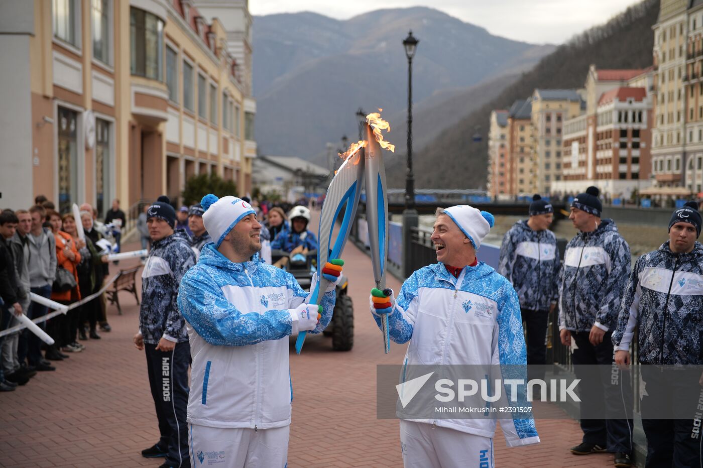 Paralympic Torch Relay. Sochi. Day 2
