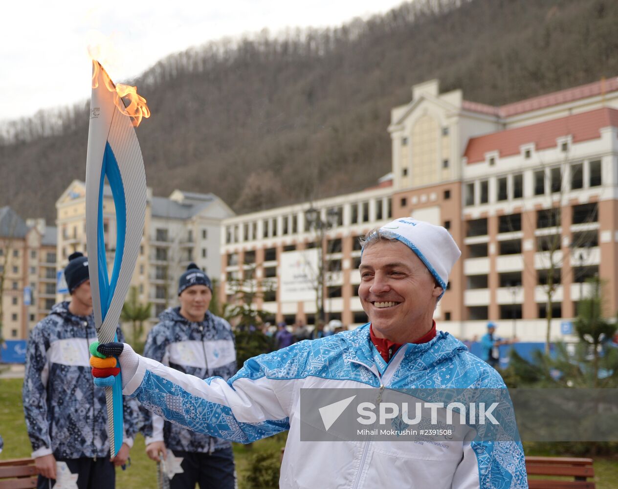 Paralympic Torch Relay. Sochi. Day 2