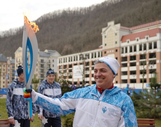 Paralympic Torch Relay. Sochi. Day 2