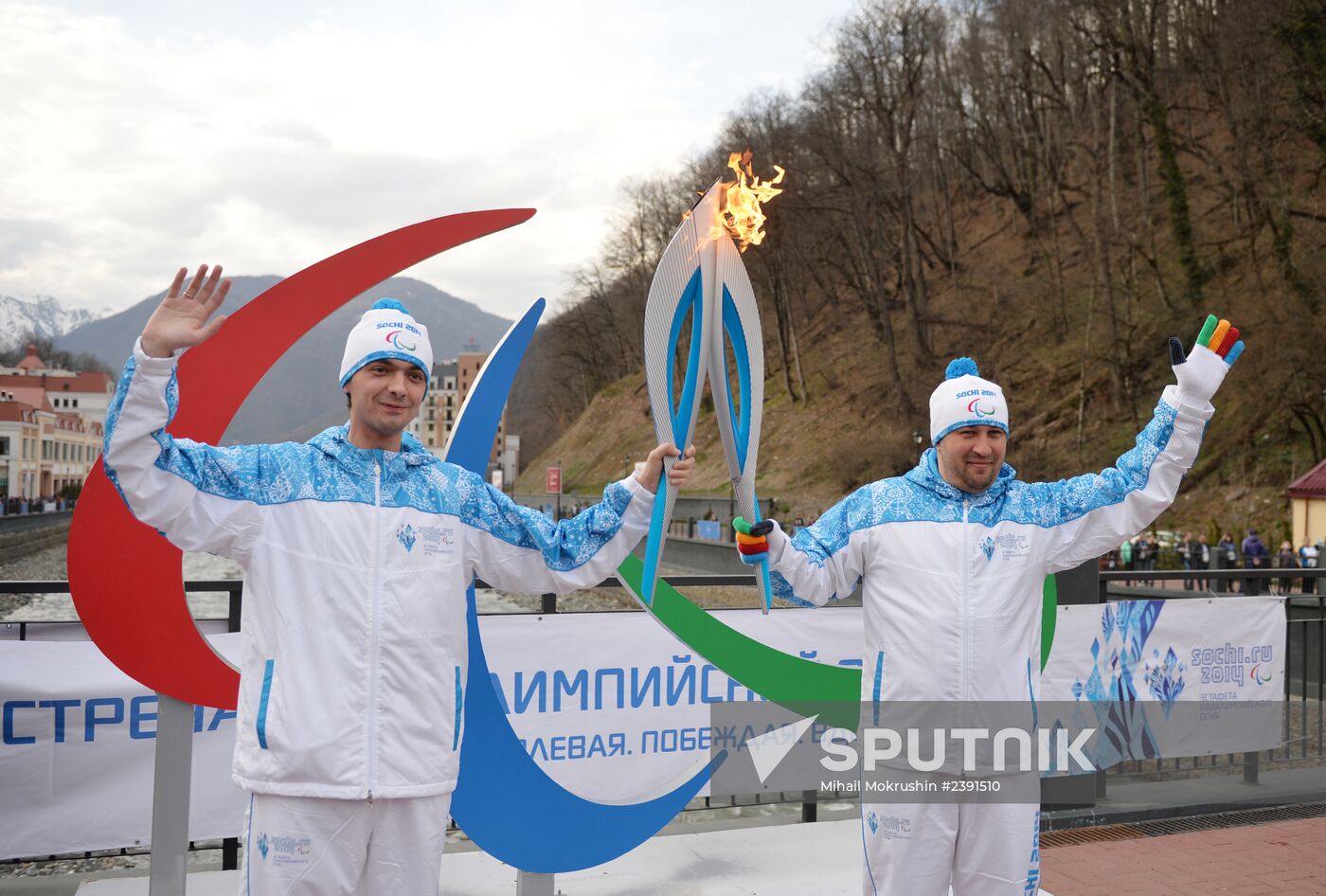 Paralympic Torch Relay. Sochi. Day 2
