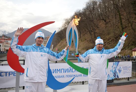 Paralympic Torch Relay. Sochi. Day 2