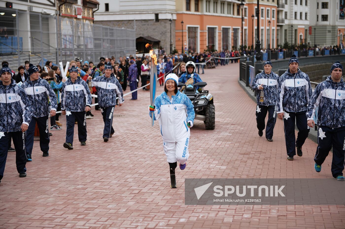 Paralympic Torch Relay. Sochi. Day 2