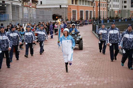 Paralympic Torch Relay. Sochi. Day 2
