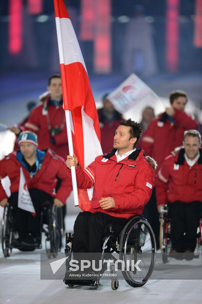Opening ceremony of Sochi 2014 Winter Paralympic Games