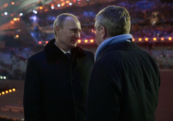 Putin at the opening ceremony of the Sochi 2014 Winter Paralympic Games