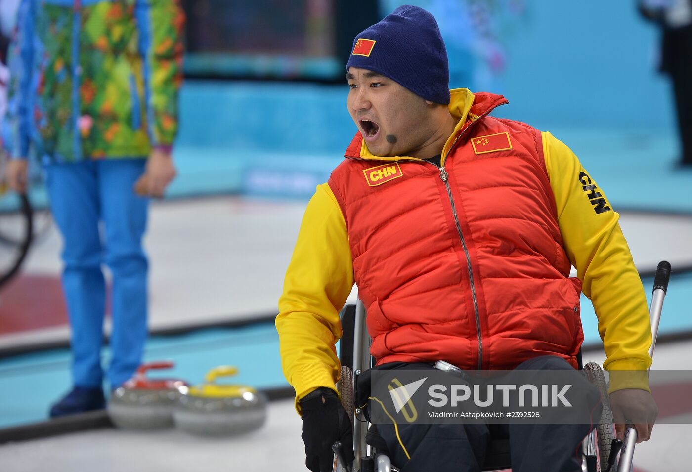 2014 Winter Paralympics. Wheelchair curling. Day One