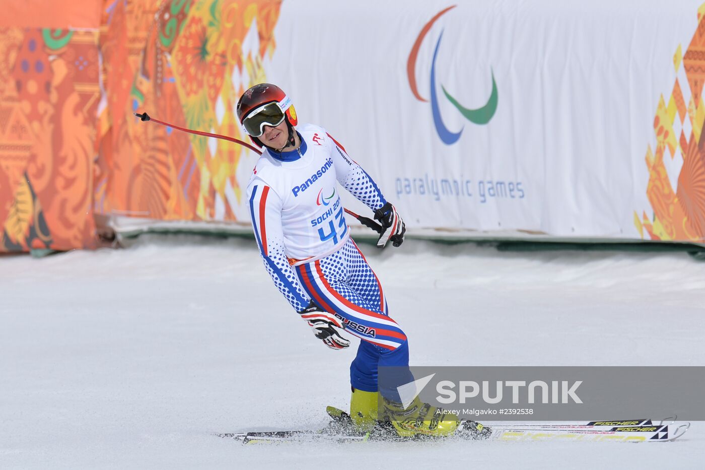 2014 Winter Paralympics. Alpine skiing. Men. Downhill