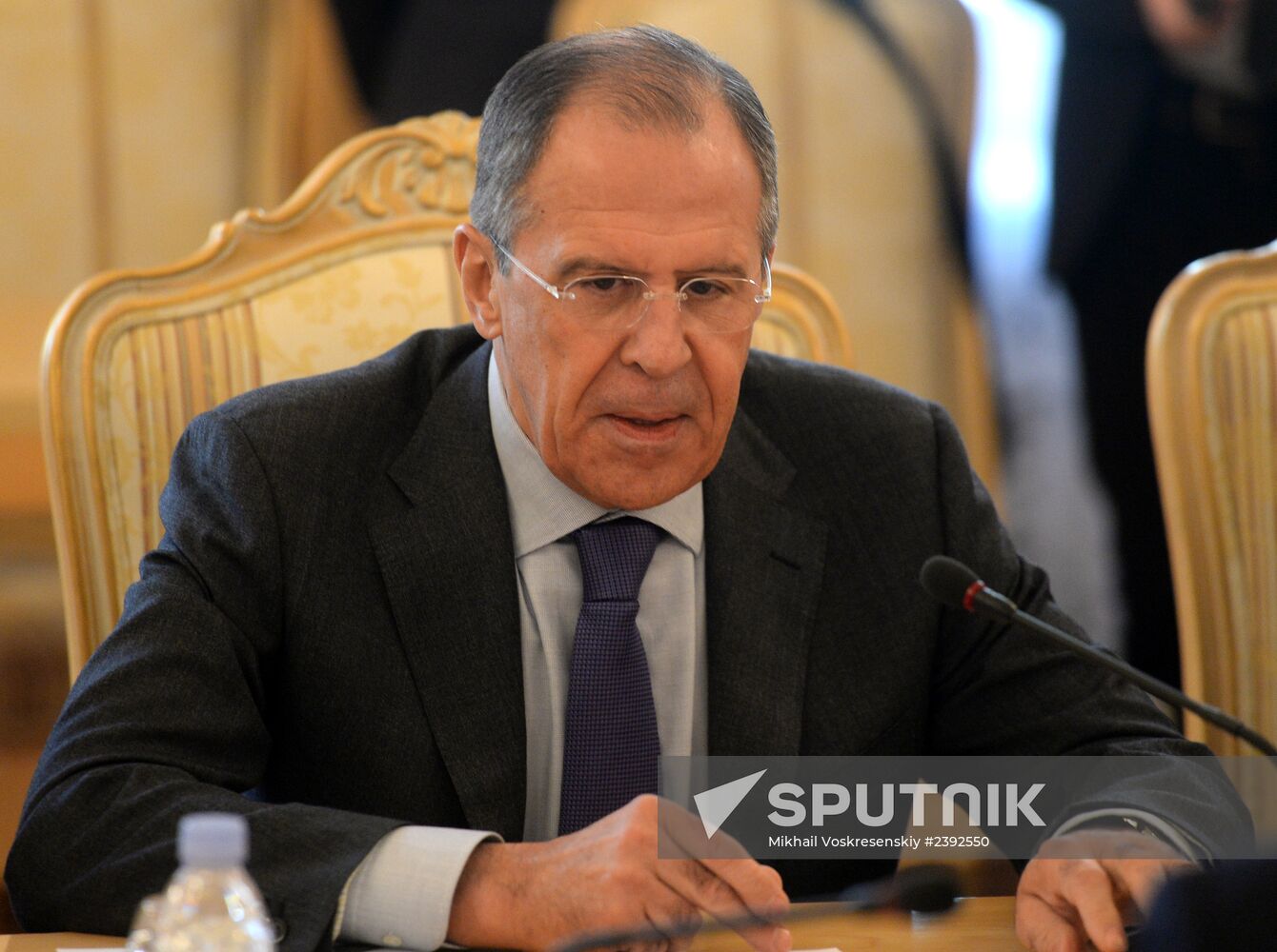 Russian foreign minister S. Lavrov meets with Tajik counterpart S. Aslov