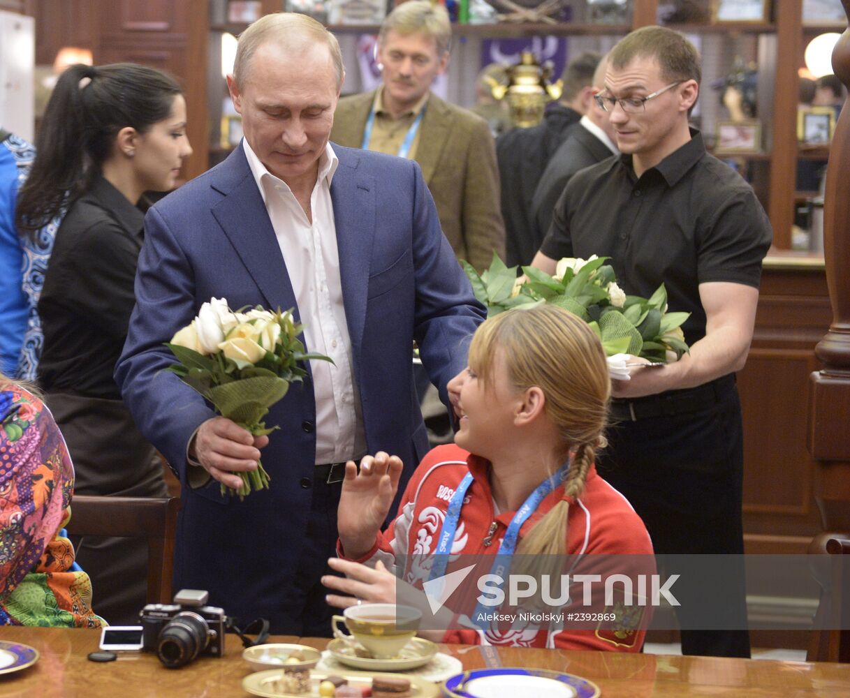 Vladimir Putin attends 2014 Winter Paralympics in Sochi