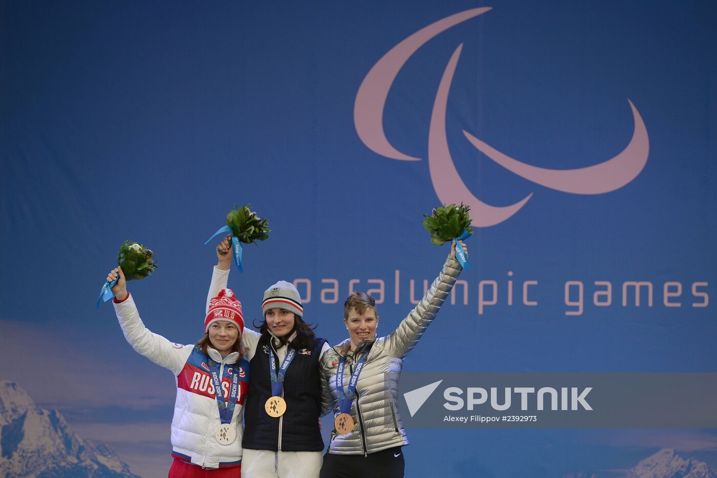 2014 Winter Paralympics. Medal ceremony. Day One