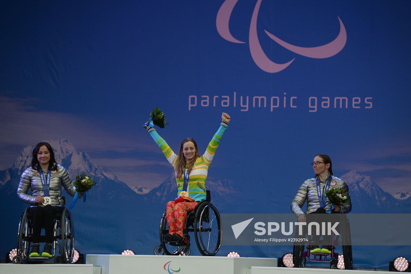 2014 Winter Paralympics. Medal ceremony. Day One