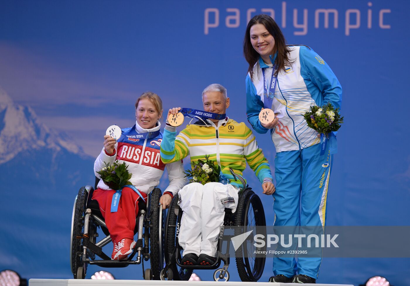 2014 Winter Paralympics. Medal ceremony. Day One