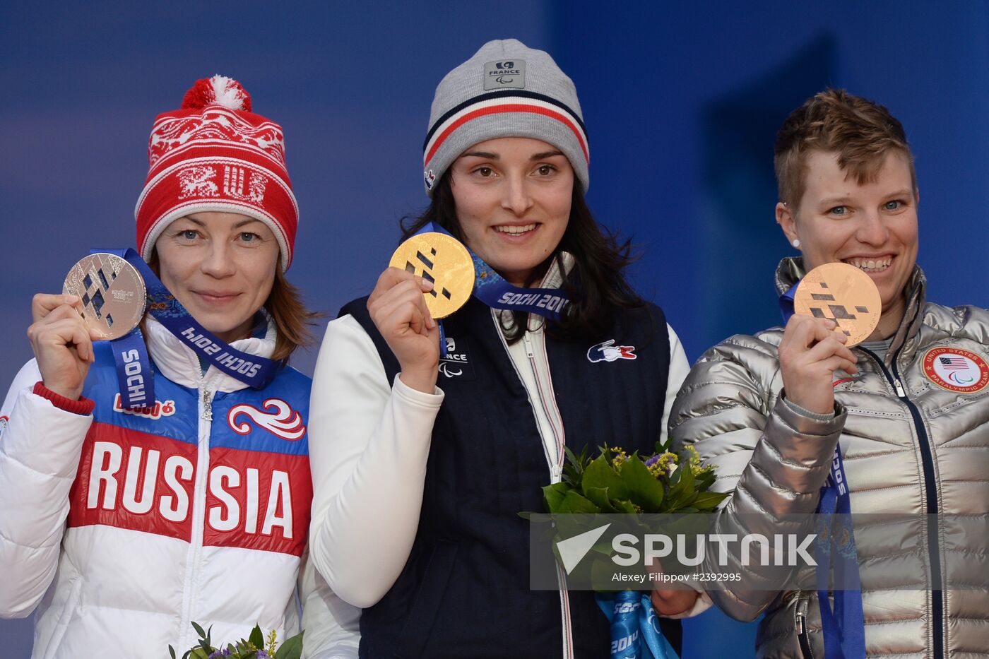 2014 Winter Paralympics. Medal ceremony. Day One