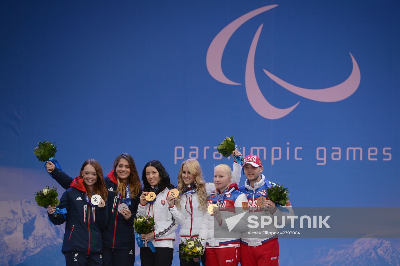 2014 Winter Paralympics. Medal ceremony. Day One