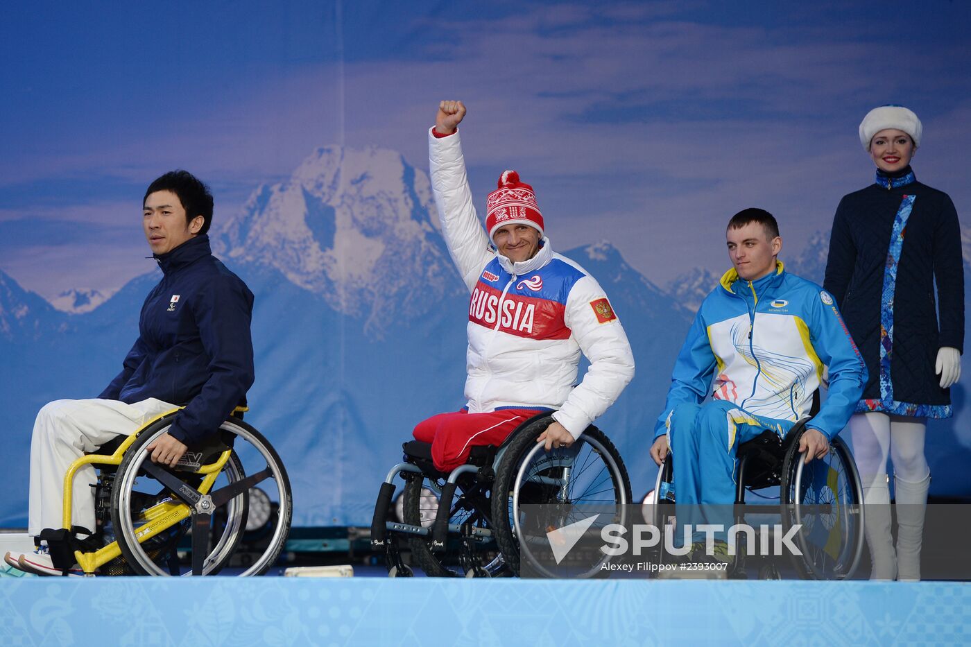 2014 Winter Paralympics. Medal ceremony. Day One