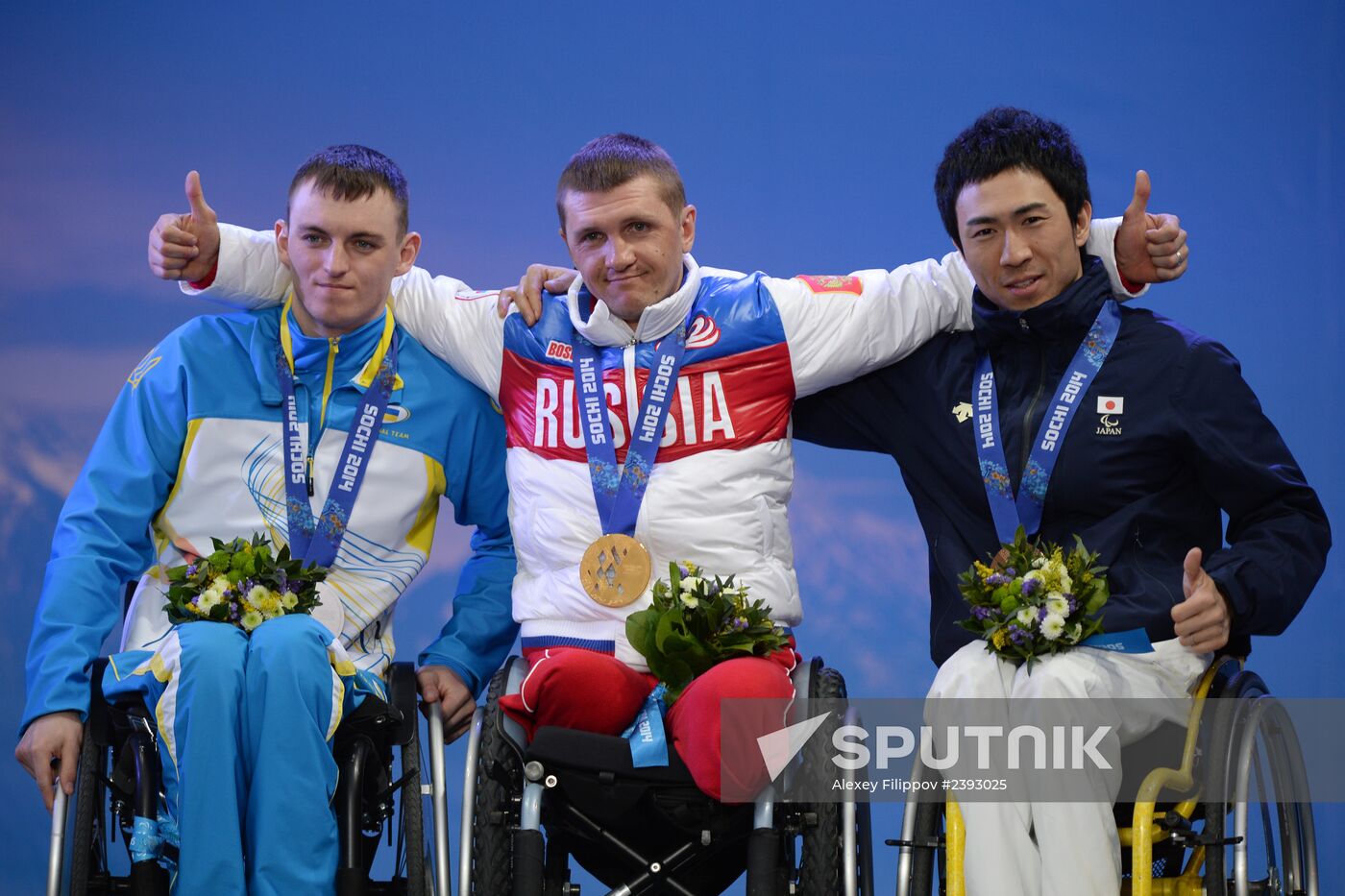 2014 Winter Paralympics. Medal ceremony. Day One