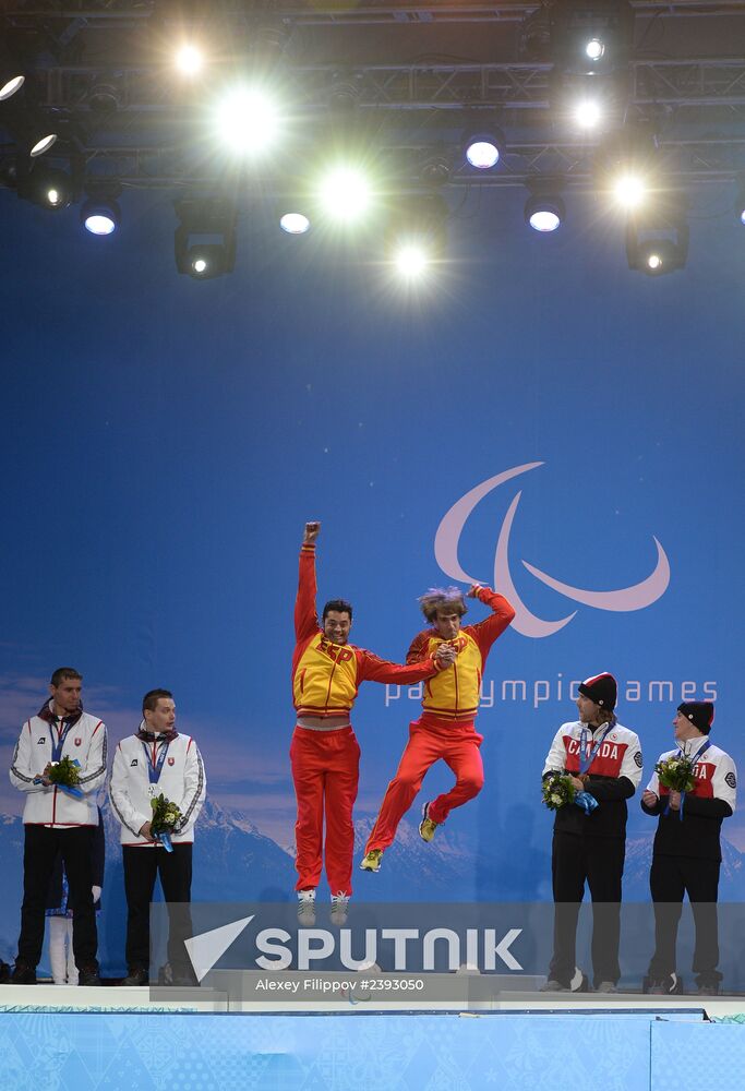 2014 Winter Paralympics. Medal ceremony. Day One