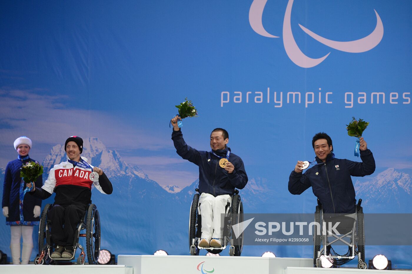 2014 Winter Paralympics. Medal ceremony. Day One