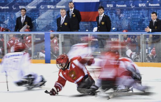 2014 Winter Paralympics. Ice sledge hockey. Russia vs. Republic of Korea