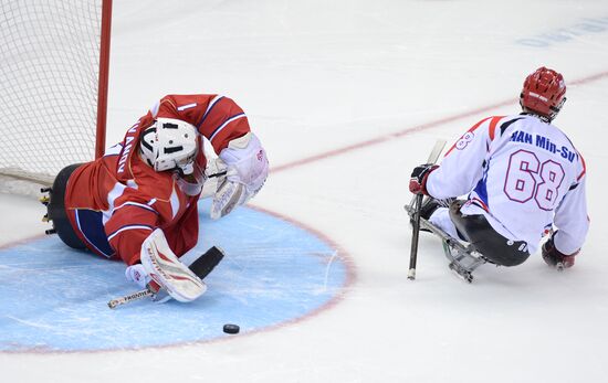 2014 Winter Paralympics. Ice sledge hockey. Russia vs. Republic of Korea