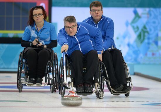 2014 Winter Paralympics. Wheelchair curling. Day Two