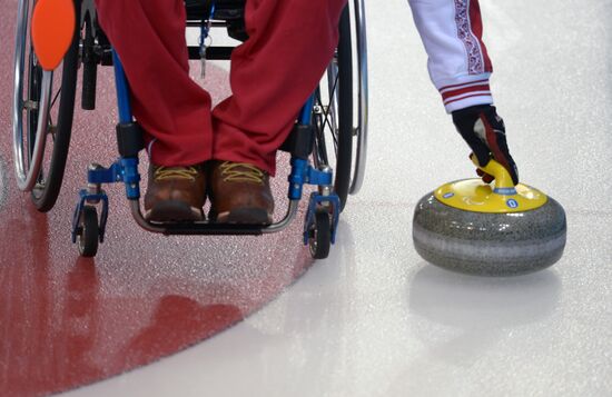 2014 Winter Paralympics. Wheelchair curling. Day Two