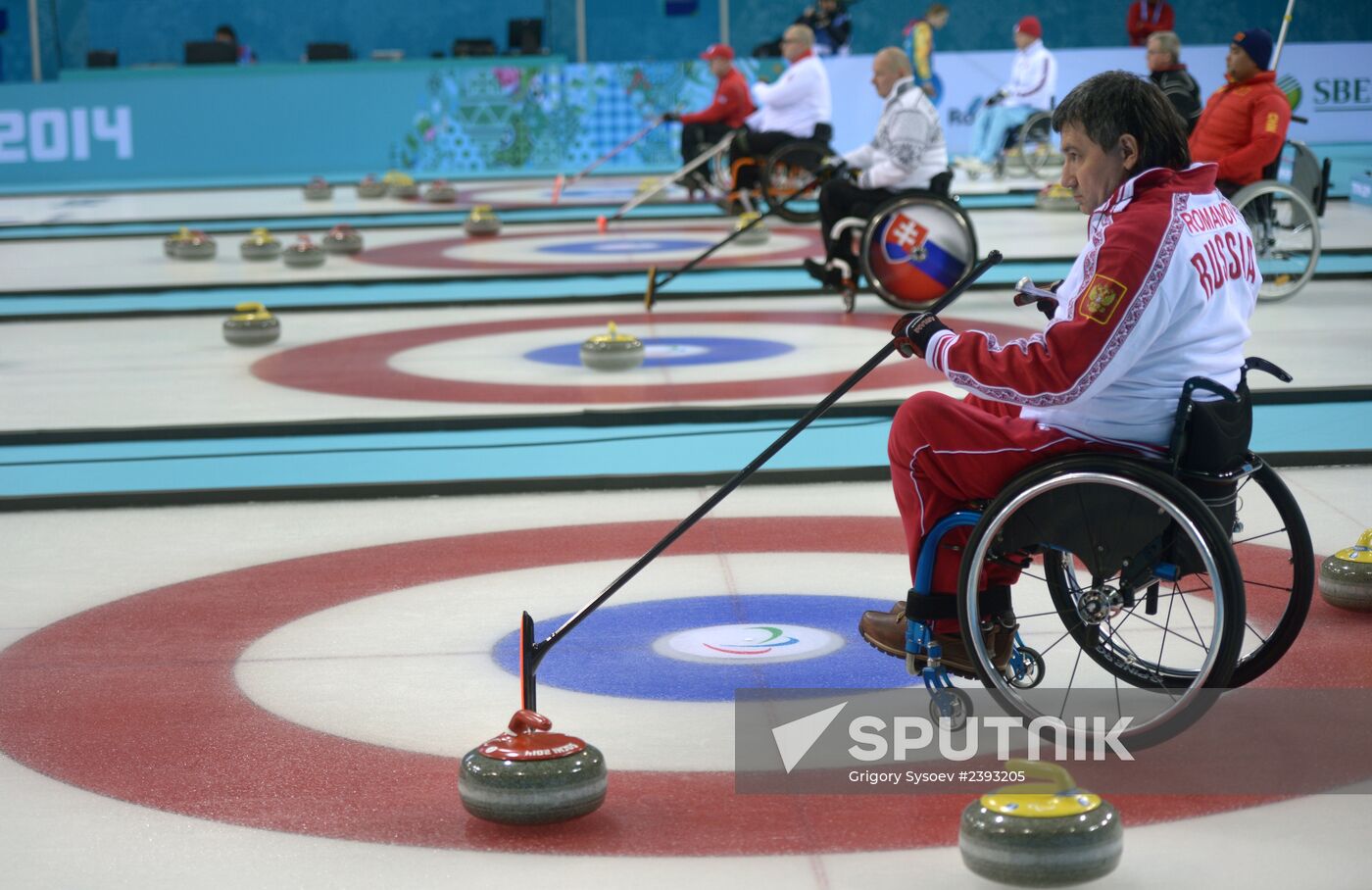 2014 Winter Paralympics. Wheelchair curling. Day Two