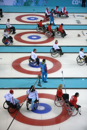 2014 Winter Paralympics. Wheelchair curling. Day Two
