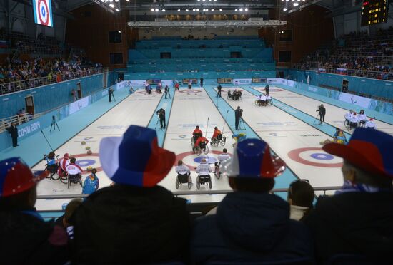 2014 Winter Paralympics. Wheelchair curling. Day Two