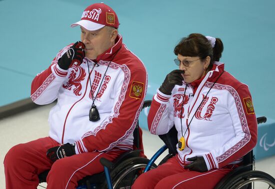 2014 Winter Paralympics. Wheelchair curling. Day Two