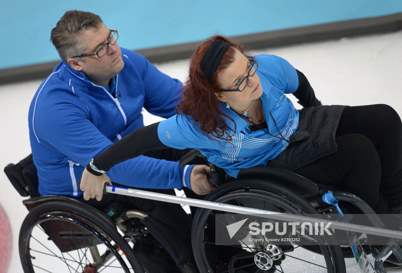 2014 Winter Paralympics. Wheelchair curling. Day Two