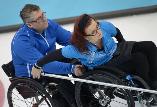 2014 Winter Paralympics. Wheelchair curling. Day Two