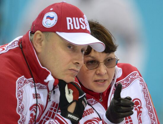 2014 Winter Paralympics. Wheelchair curling. Day Two