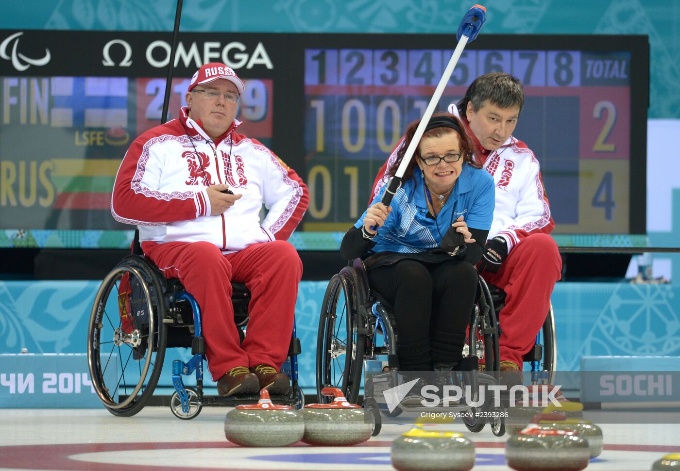 2014 Winter Paralympics. Wheelchair curling. Day Two