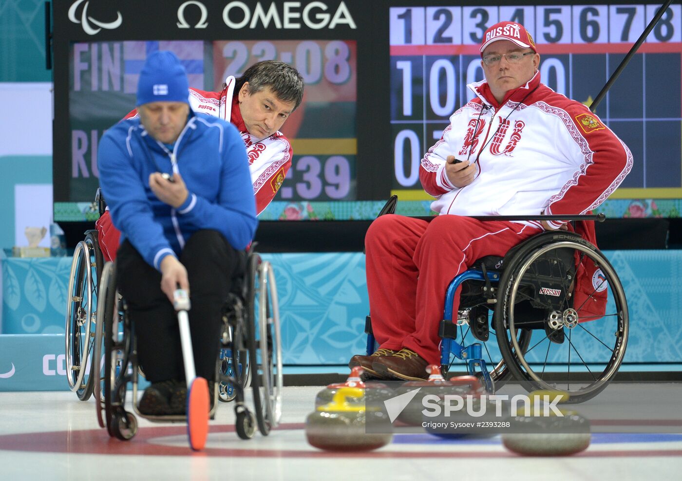 2014 Winter Paralympics. Wheelchair curling. Day Two
