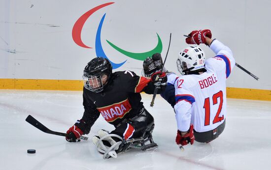2014 Winter Paralympics. Ice sledge hockey. Canada vs. Norway
