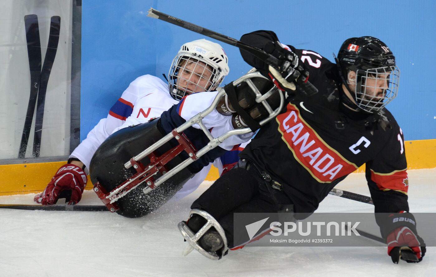 2014 Winter Paralympics. Ice sledge hockey. Canada vs. Norway