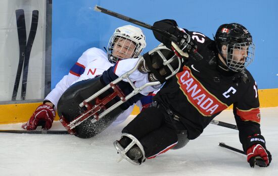 2014 Winter Paralympics. Ice sledge hockey. Canada vs. Norway
