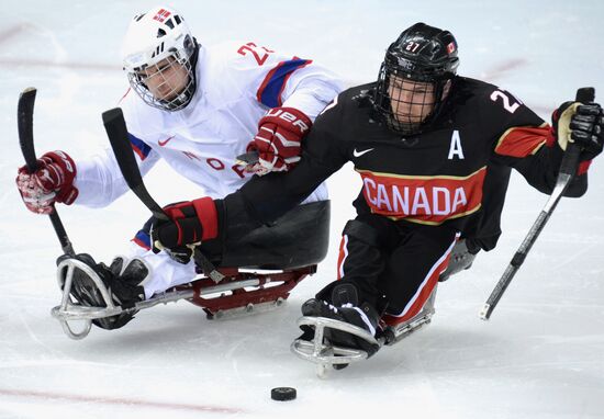 2014 Winter Paralympics. Ice sledge hockey. Canada vs. Norway