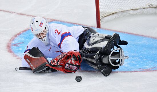 2014 Winter Paralympics. Ice sledge hockey. Canada vs. Norway