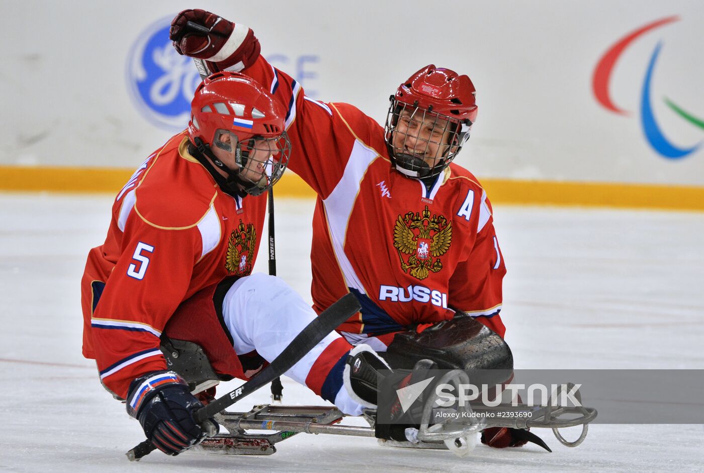 2014 Winter Paralympics. Ice sledge hockey. Russia vs. Italy