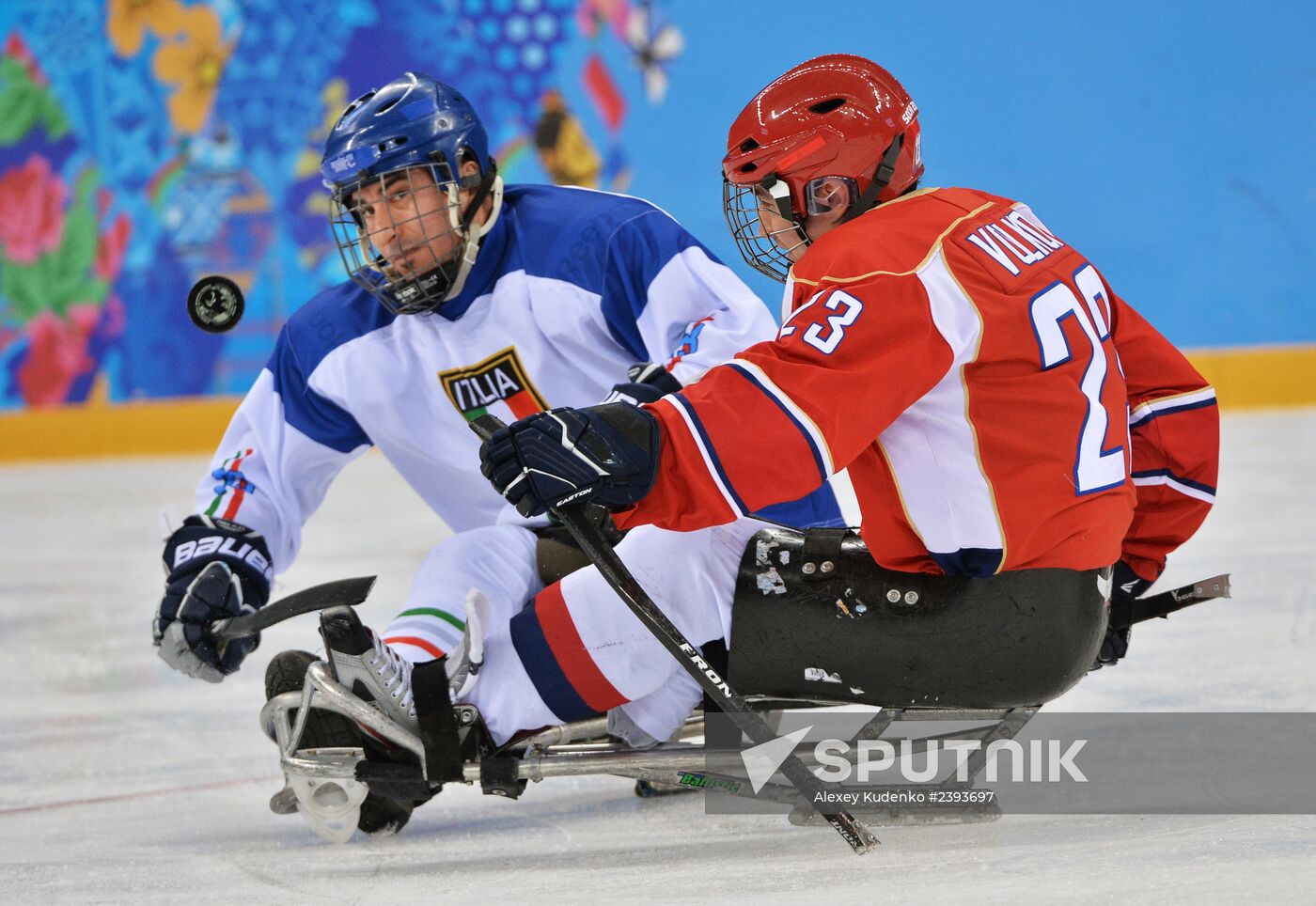 2014 Winter Paralympics. Ice sledge hockey. Russia vs. Italy