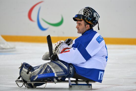 2014 Winter Paralympics. Ice sledge hockey. Russia vs. Italy