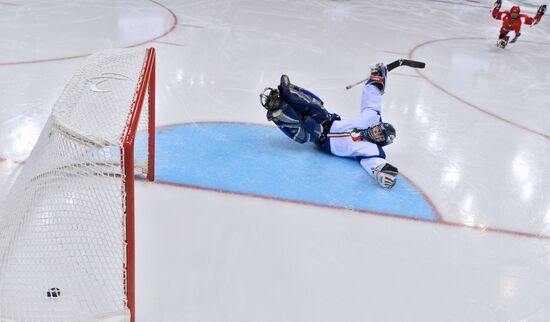 2014 Winter Paralympics. Ice sledge hockey. Russia vs. Italy