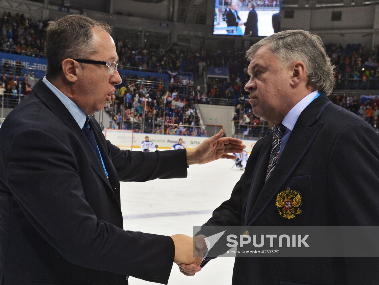 2014 Winter Paralympics. Ice sledge hockey. Russia vs. Italy