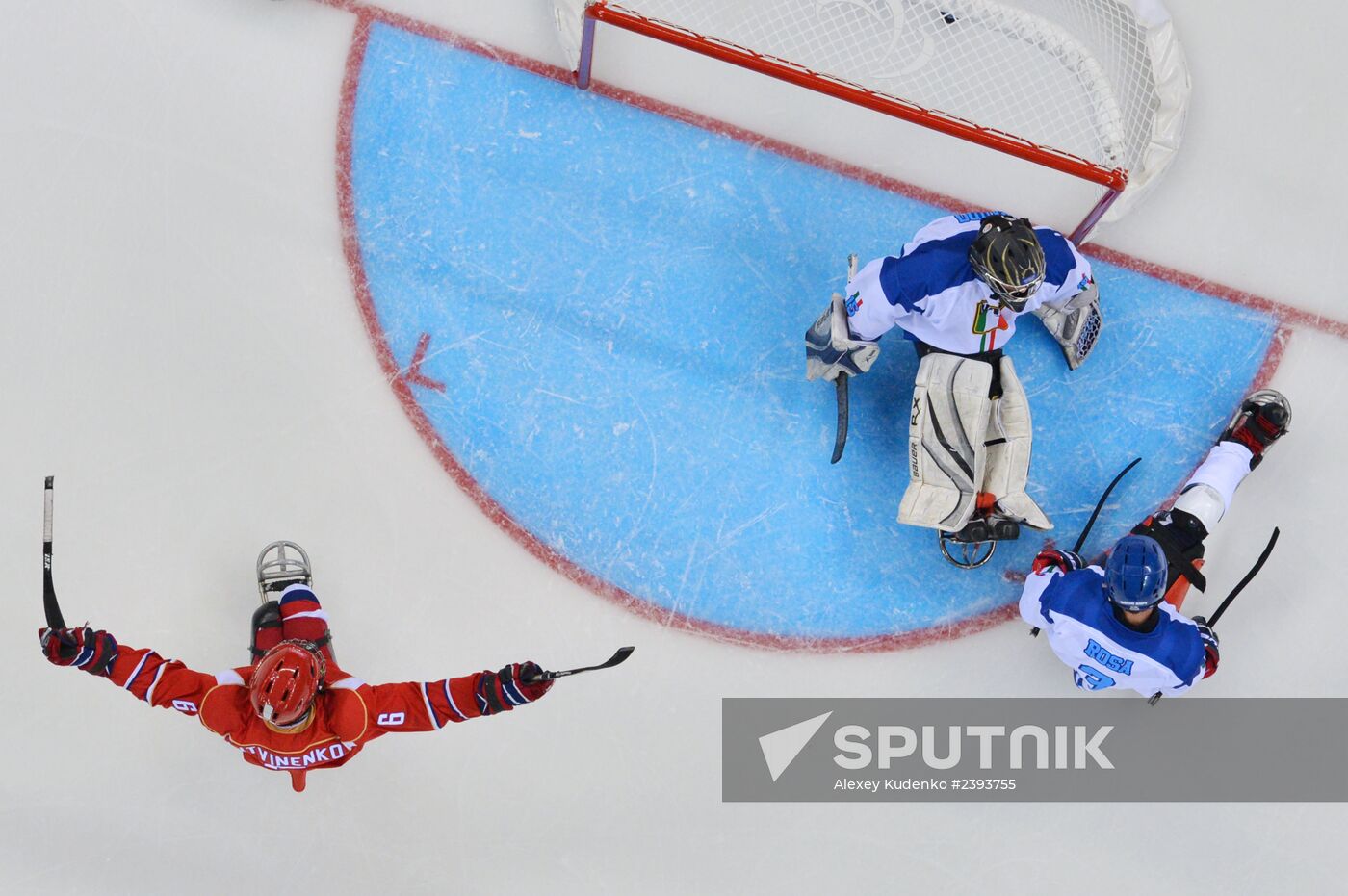 2014 Winter Paralympics. Ice sledge hockey. Russia vs. Italy