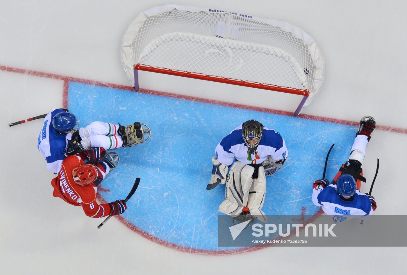 2014 Winter Paralympics. Ice sledge hockey. Russia vs. Italy