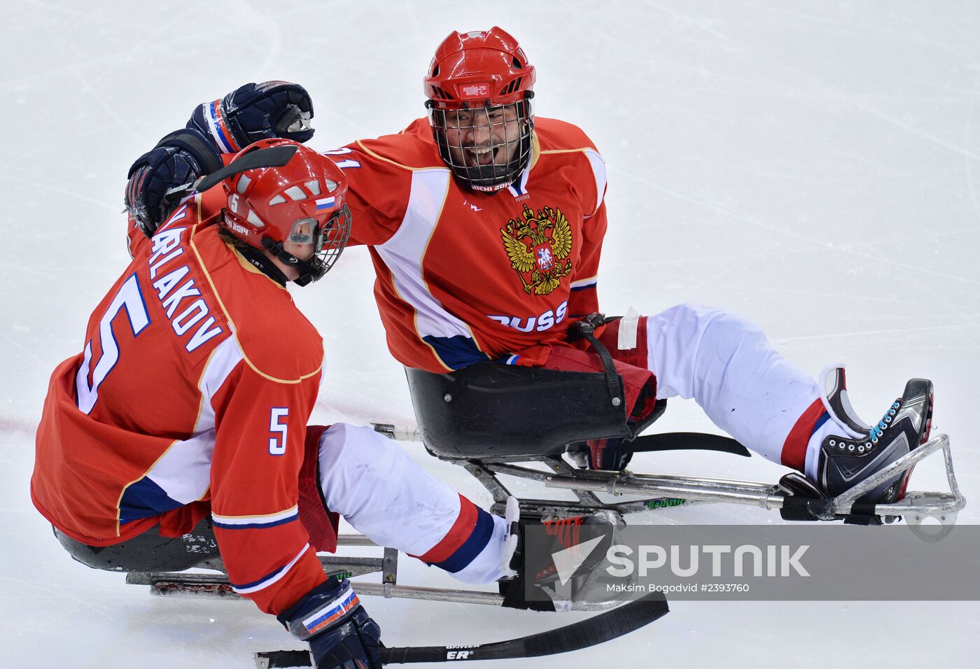2014 Winter Paralympics. Ice sledge hockey. Russia vs. Italy